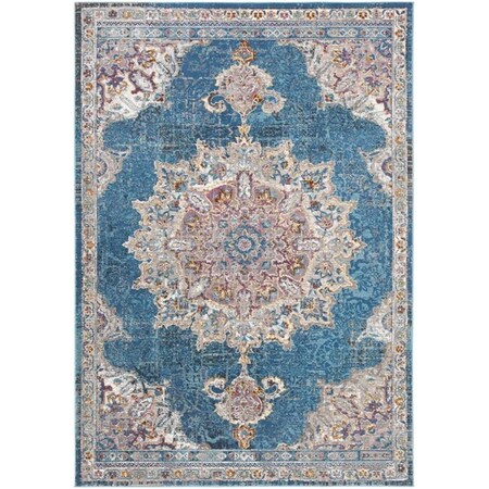 Safavieh 4 x 6 ft. Aria 103N Power Loomed Rectangle Area Rug Navy & Ivory ARA103N-4